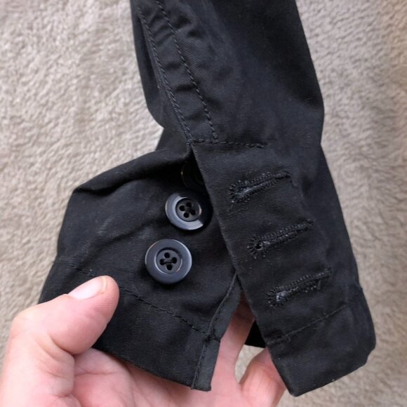 Sonoma Women's Unstructured Blazer Jacket Large Surgeon's Cuffs Workwear Black - Picture 10 of 12